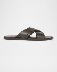 Men's Preston Smooth Leather Slide Sandals