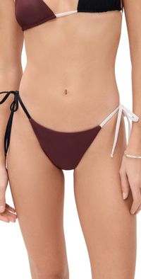 MIKOH Veda Bikini Bottoms Bordeaux XS