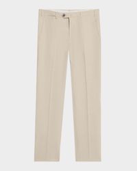 Men's Textured Flat-Front Dress Pants