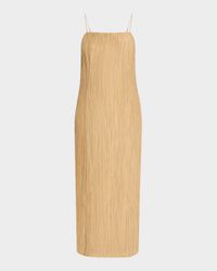 Lucille Sleeveless Crinkled Midi Dress