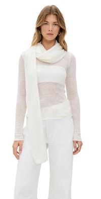 Simonett Wrap Tie Knit Top White S/M