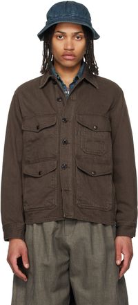 RRL Brown Elmore Cruiser Denim Overshirt