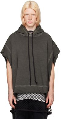 NICOLAS ANDREAS TARALIS Gray Raw Edge Hoodie