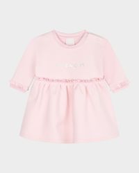 Girl's Logo-Embroidered Fleece Dress, Size 12M-3