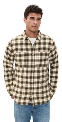 McTavish House Check Flannel Shirt Green Multi XL