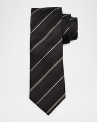 Men's Silk and Cotton Multi-Stripe Tie