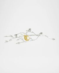 Pomegranate Silver & Gold Low Candleholders