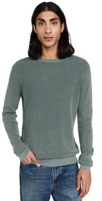 Faherty Sunwashed Crew Neck Sweater Mountain Olive S