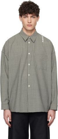 Marni Black & White Checked Wool Shirt