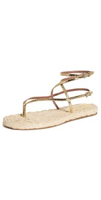 Paris Texas Hydra Flat Sandals Gold/Naturale 40