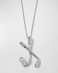 Golf Tiny Treasure Necklace in White Gold