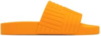 Bottega Veneta Orange Rubber Slides