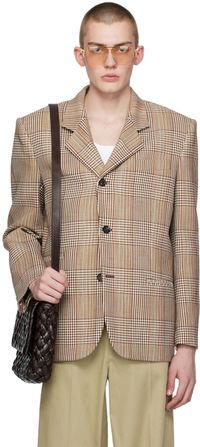 Bottega Veneta Brown Check Blazer