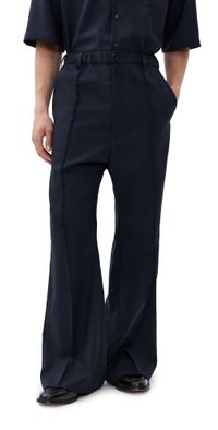 Marni Tropical Wool Wide Leg Trousers Blublack 52
