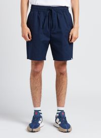 Les Deux - Bermuda à taille élastiquée en coton - Taille XL - Bleu