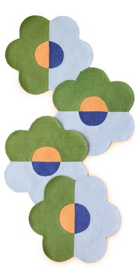 Misette Linen Patchwork Placemats Set of 4 Floral/Green/Blue One Size
