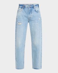 Gavin Distressed Straight-Leg Jeans