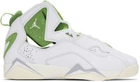 Nike Jordan Big Kids White & Green True Flight Sneakers