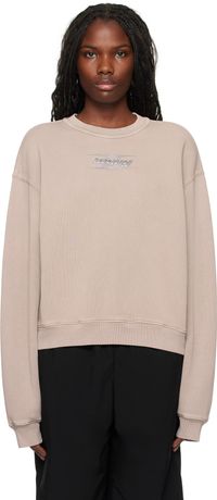 alexanderwang.t Taupe Blade Logo-Embossed Sweatshirt