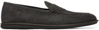 Giorgio Armani Gray Suede Loafers