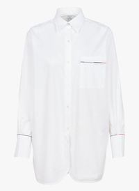 camisa de mezcla de algodón orgánico con cuello