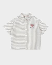 Rosie H-W x Boy's Duo Striped Seersucker Shirt, Size 18M-4