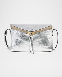 3D Diamant Metallic Leather Shoulder Bag