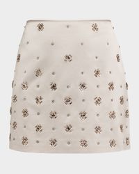 Olenna Hand-Embroidered Mini Skirt