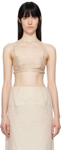 Carven Soutien-gorge beige en soie
