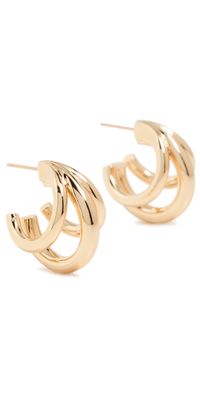 Jennifer Fisher Triple Lilly Huggies Yellow Gold One Size