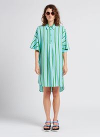 Imperial - Robe longue col chemise - Taille L - Vert