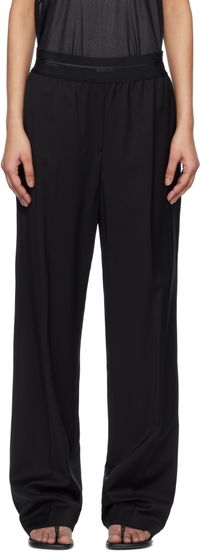 Helmut Lang Pantalon de chauffeur noir en laine