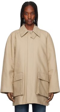 Filippa K Beige Padded Patch Pocket Jacket