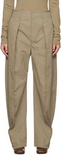 LEMAIRE Khaki Curved Volume Trousers