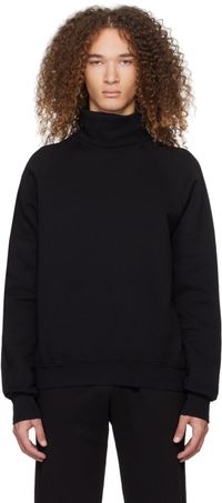 Les Tien Black Raglan Turtleneck