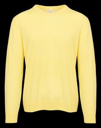 Au Printemps Paris - Pull col rond en cachemire - Taille 2XL - Jaune