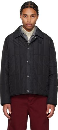 Maison Kitsuné Black Quilted Blouson Jacket