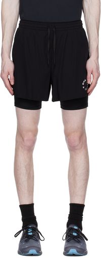7 DAYS Active Black Two-In-One Shorts