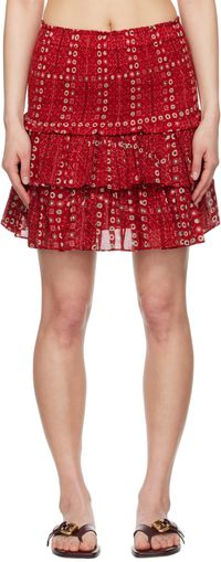 Isabel Marant Etoile Minijupe Naomi rouge