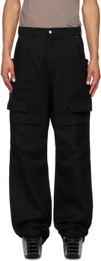 Rick Owens Black Porterville Stefan Cargo Pants