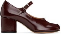 Maison Margiela Burgundy Tabi Leather Heels