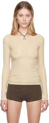 Baserange Beige Disc Long Sleeve T-Shirt