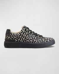 Men's B-Court Jacquard Monogram Low Top Sneakers