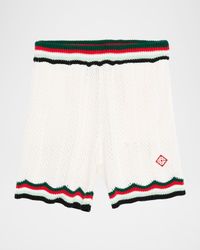 Men's Chevron Crochet Pull-On Shorts