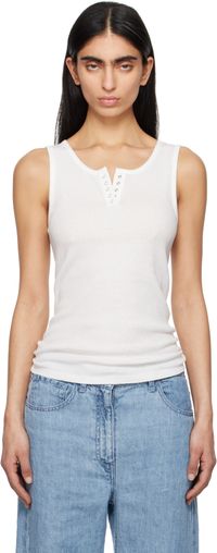 The Row White Mansel Tank Top