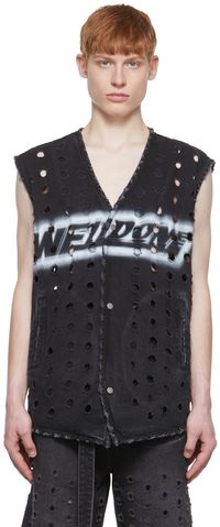 We11done Veste noire en coton
