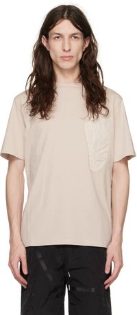 HELIOT EMIL Beige Shaped Pocket T-Shirt