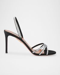 Memoire Crystal Grosgrain Halter Sandals