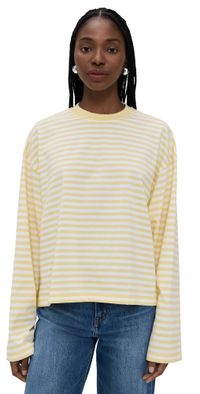 Lioness Bloom Long Sleeve Tee Lemon Stripe XL