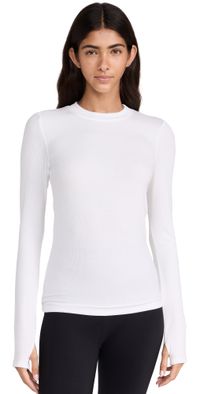 Splits59 Louise Rib Long Sleeve Tee White XL